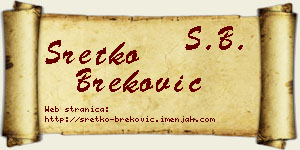 Sretko Breković vizit kartica